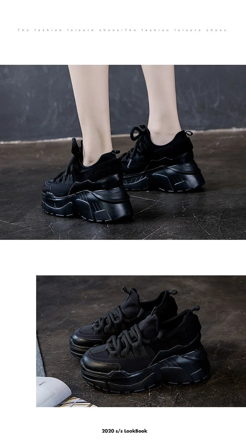 White Sneakers Women Sports Shoes for Women Inner Height Increasing Women's Shoes Winter Warmth Platform Shoes Zapatillas Mujer