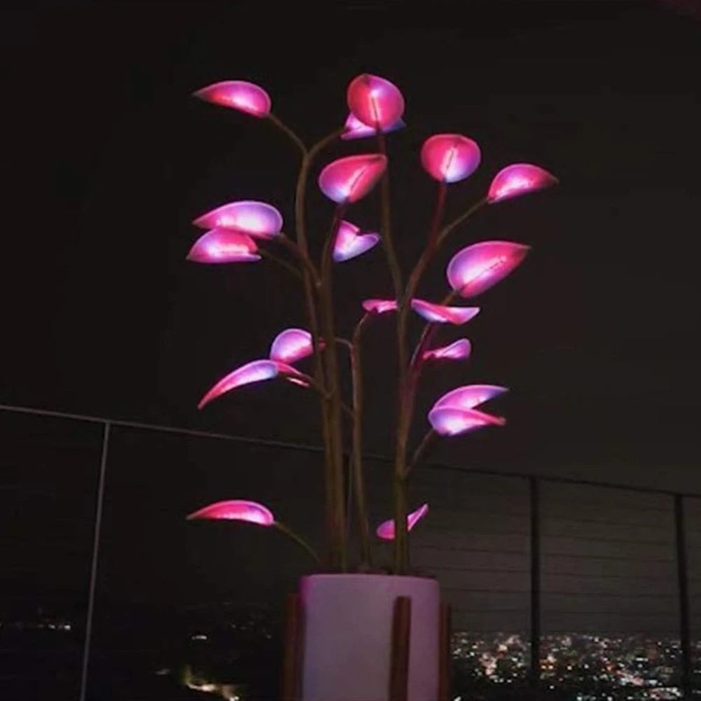 LED Magical Light-Up Indoor Plant Decorative Lamp Ambient Houseplant Lighting Modern Botanical Boho Home Decor Lamp Gadgets