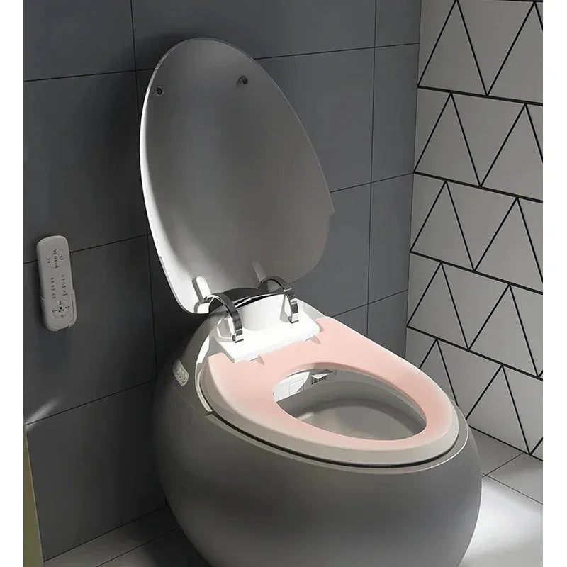 Intelligent One-Piece Egg Shape Automatic Round Ceramic Toilet Bowl New Design Bathroom Sanitary Ware SetToilet