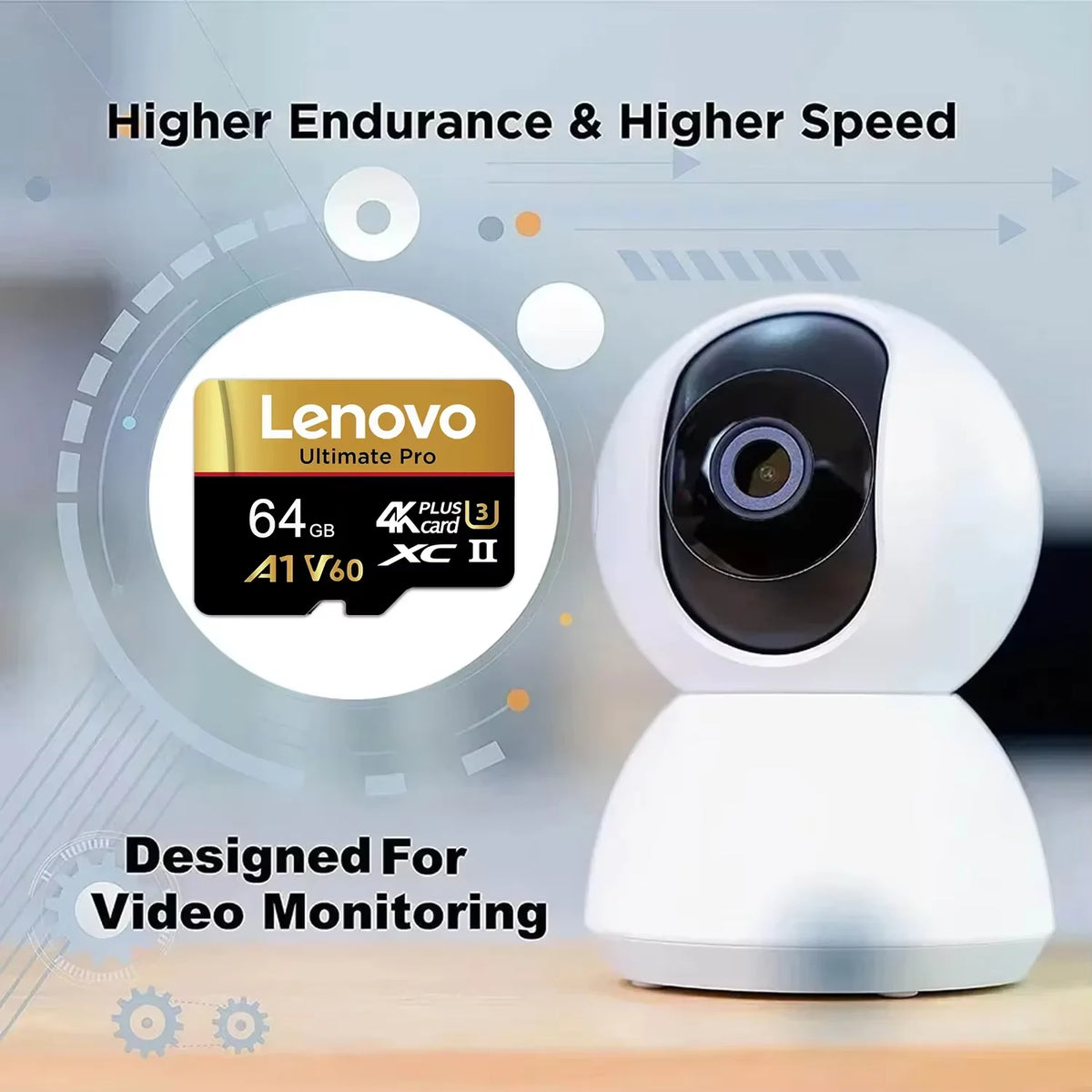 Ultra Lenovo Memory Card 512GB SD Cards TF Cards Micro SD Card 128GB 64GB Data Integrity 8K for Drone / Camera / Smartphone