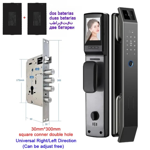 Face Recognition Unlock Digital Door Lock With FIngerprint Password Unlock Keyless Electronic Door Lock