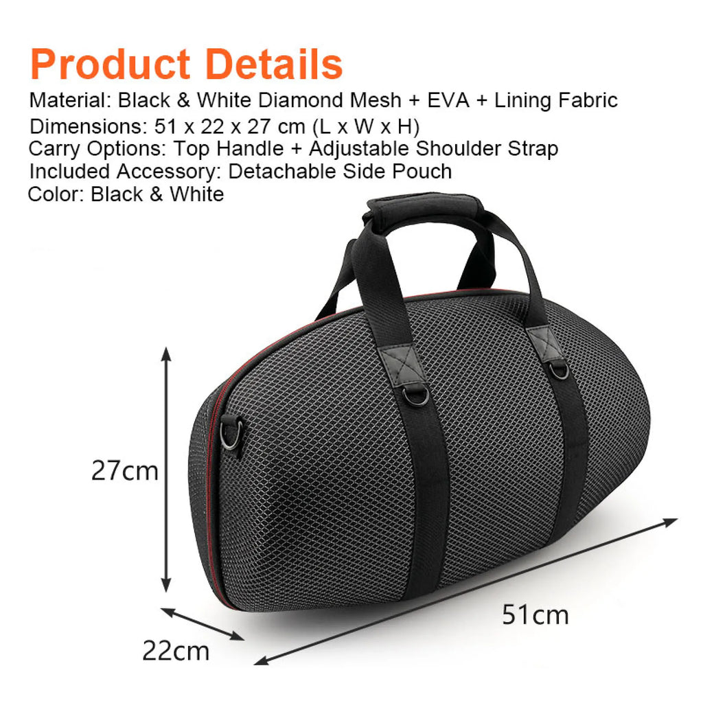 Carrying Case for JBL Boombox 4 Bag,Wireless BT Speaker Bag,EVA Hard Protective Case,Storage Bag with Side Pocket&Shoulder Strap