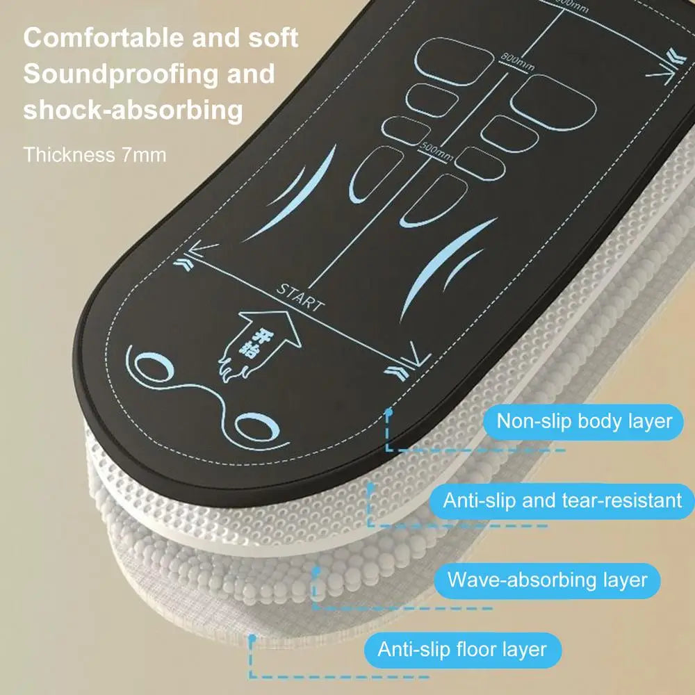 Abdominal Knee Mat Non-Slip Knee Mat Ab Roller Abdominal Exercise Mat 7mm Thick Floor Pad Sound Insulation Knee Pad for Gym