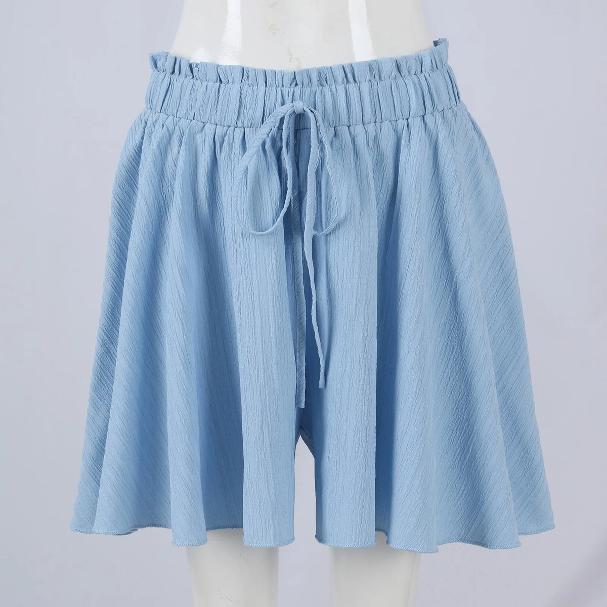 Women's Bohemian shorts high waist drawstring loose shorts lightweight comfortable beach shorts print wide leg short pants