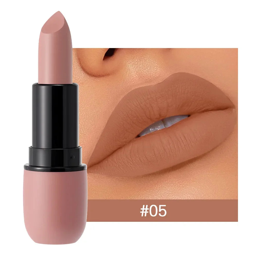 6 Colors Sexy Matte Lipstick Waterproof Long Lasting Color Rendering Non-stick Velvet Lips Contour Pencil Woman Makeup Cosmetics