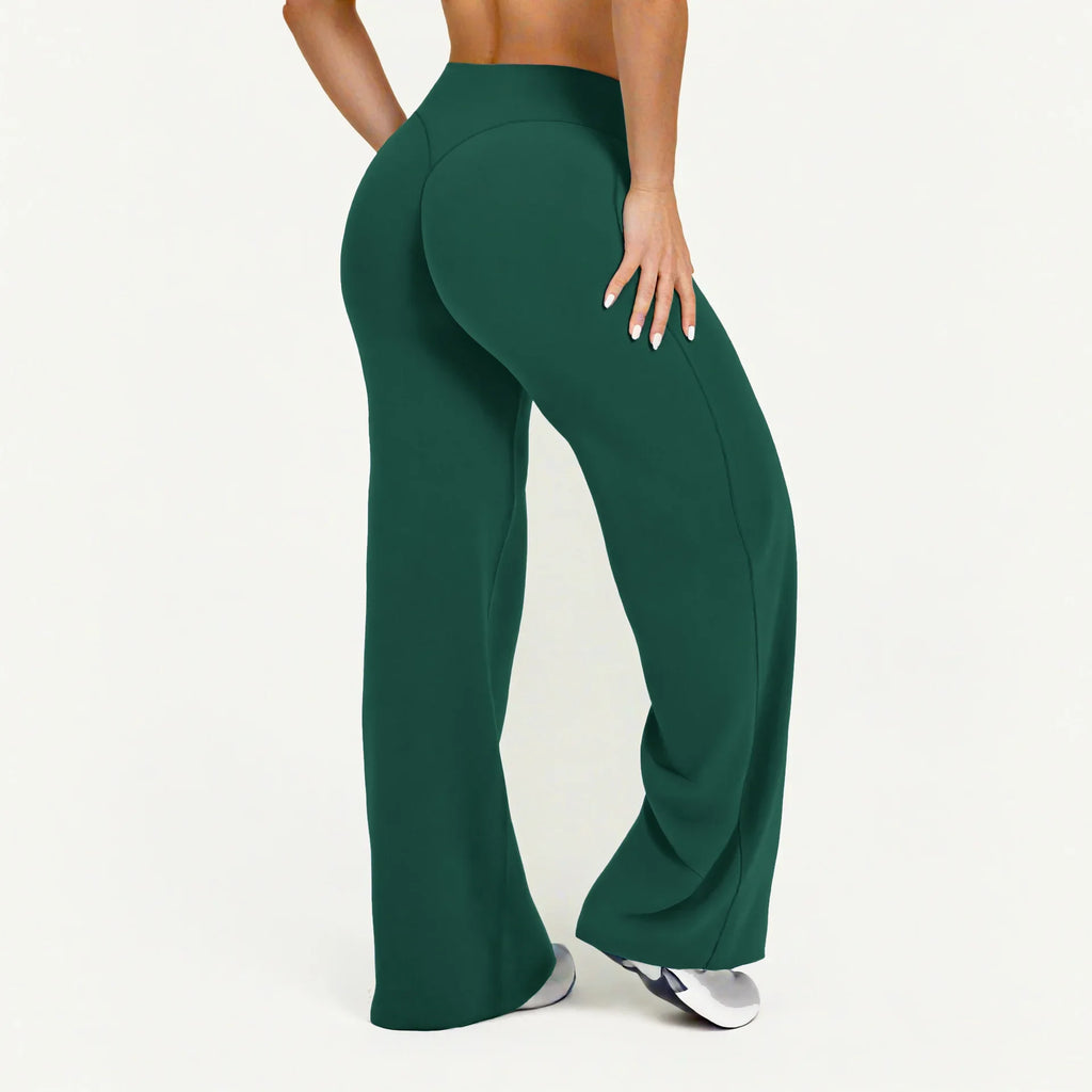 Sport Trousers Straight-Leg Pants Ultra Soft Butter Fabric Women's Mid-Waist Yoga Pants GYM Naked Feel Pilates Running