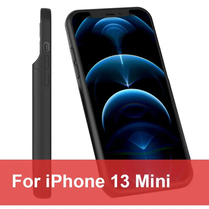 6800mAh Portable Phone Charger Case For iPhone 16 15 14 13 12 11 X mini pro max battery Charging Case For 6 6s 7 8 Plus SE2020