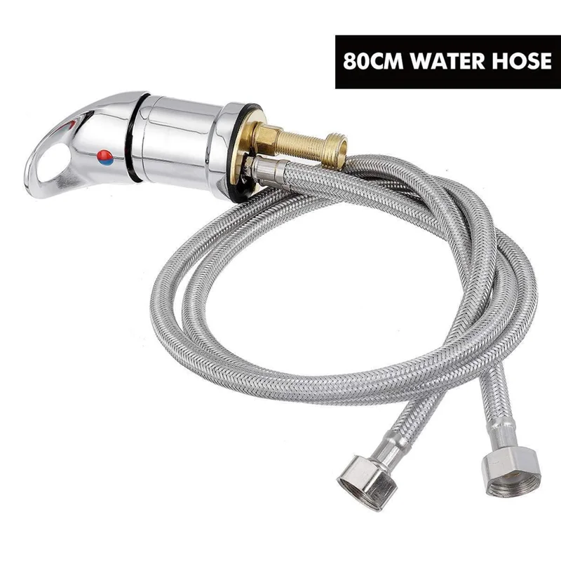 ABKS-Water Faucet Set, Salon Shampoo Bowl Faucet And Sprayer Kit With Sprayer Hose, Home Salon Spa Hot Cold Mixer