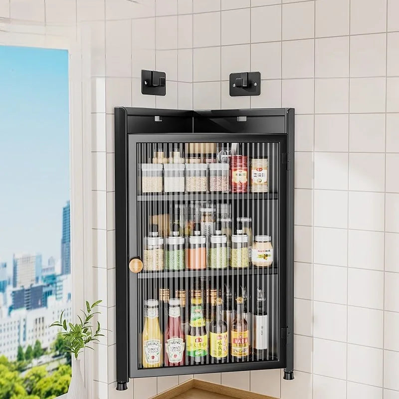 Corner Organizer Shelf Kitchen Angle Shelves Aesthetic Wall Storage Rack Multifunctional Floating Racks Kitchen Organization