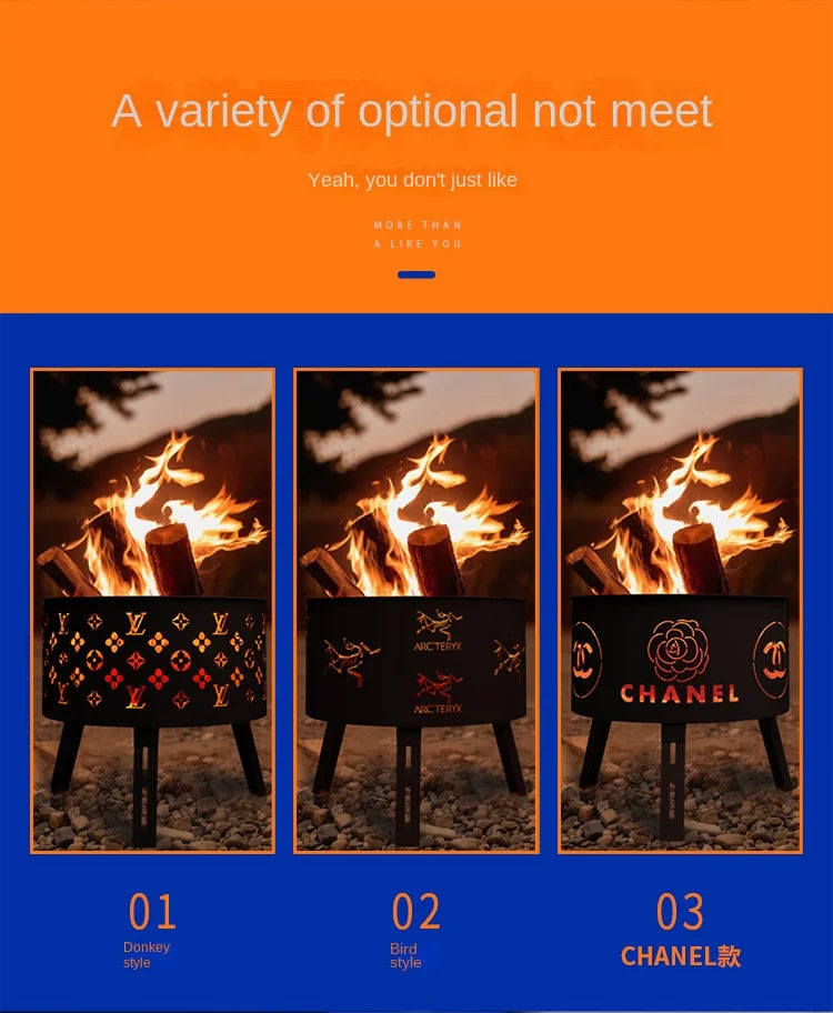 Outdoor campfire stove, heating equipment, outdoor oven, heating barbecue and tea making equipment