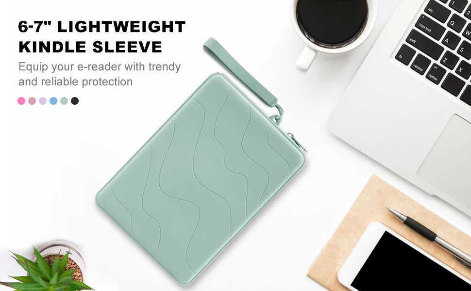 6-7 Inch Silicone Clutch for 7" Kindle Paperwhite and Kindle Colorsoft Signature Edition,6 inch K-indle,Kobo,Nook E-Reader Bag