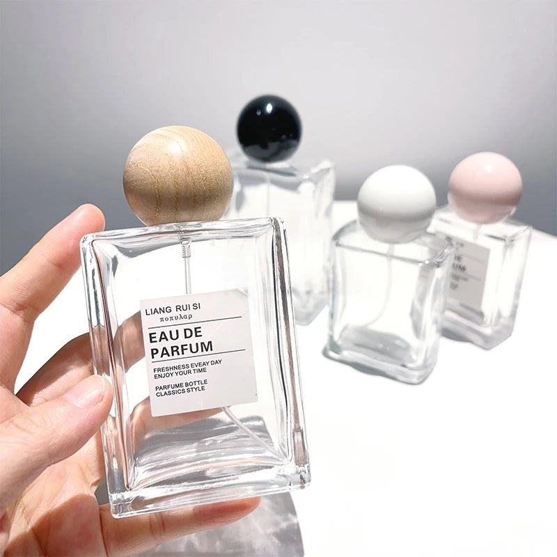 100/50/30ML Perfume Bottles Square Glass Portable Spray Bottle Large Capacity Replacement Empty Wholesale Refillable Containers