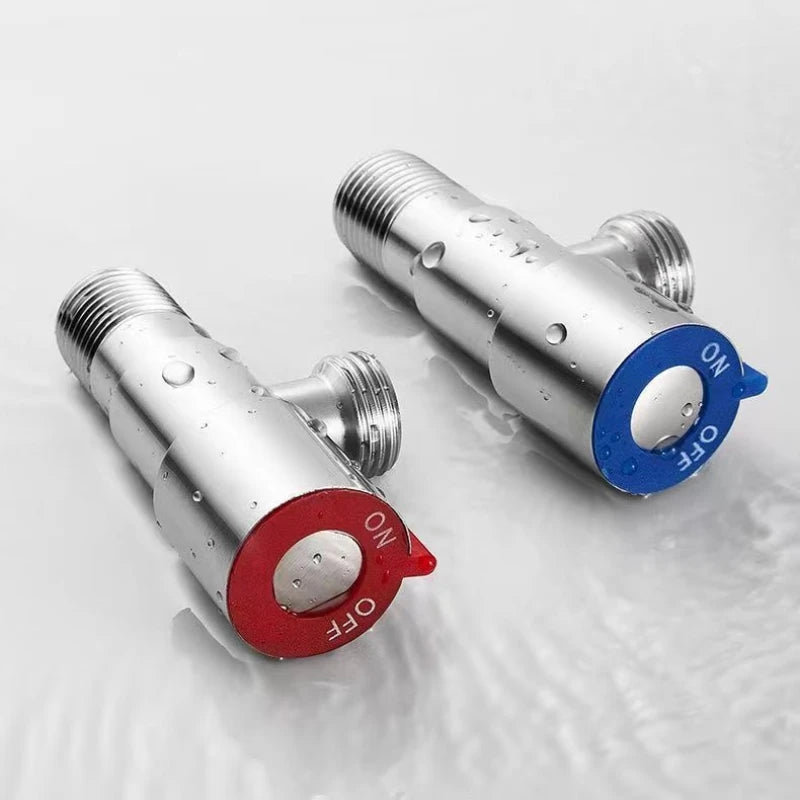Stainless Steel Angle Valve Bathroom Faucet Hot Cold Inlet Valve Toilet Filling Angle Valves Basin Faucet Bathroom Accessories