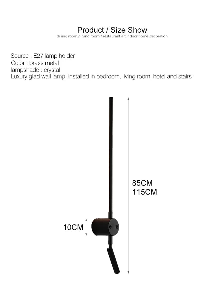 Modern LED Wall Lamp with Switch Bedroom Light Stairs Hallways Living Room Nordic Art Background Decor Black Lights Bathroom