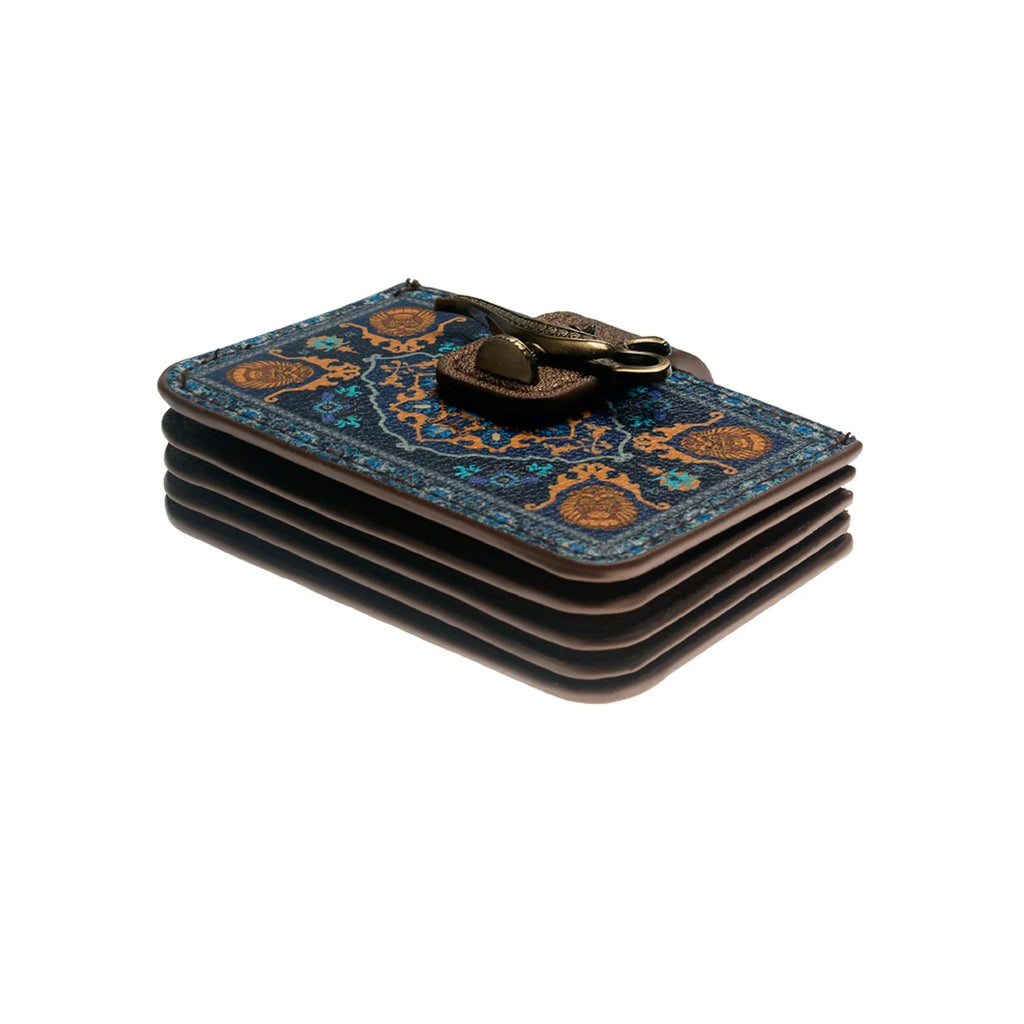 Vintage Americana Continental Mini Wallet with Retractable Card Holder & Secure Pocket