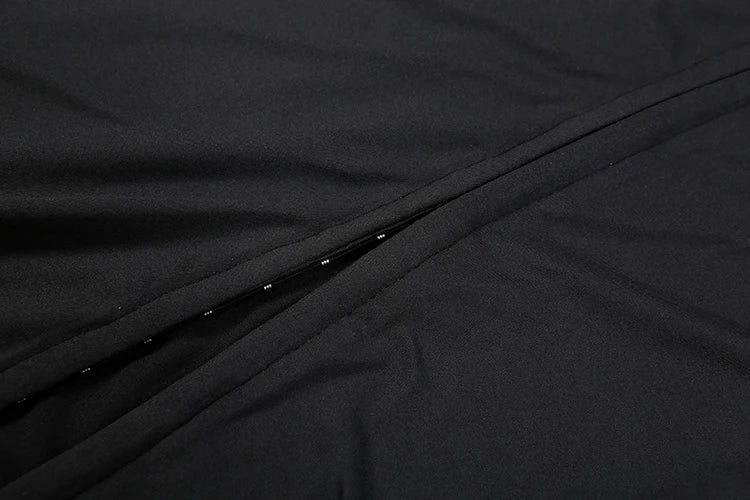 Kliou Sexy High Splits Solid Long Dress Woman Half High Collar Short Sleeve Hollow Design Midnight Club Party Elegant Vestidos