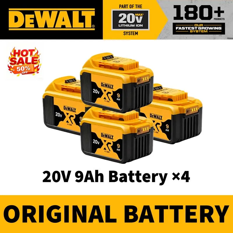 100% Genuine DEWALT 20V Max 2/5/6/9Ah Battery Charger Combo Li-Ion XR Series for Power Tools Battery DCB200,DCB202,DCB205,DCB206
