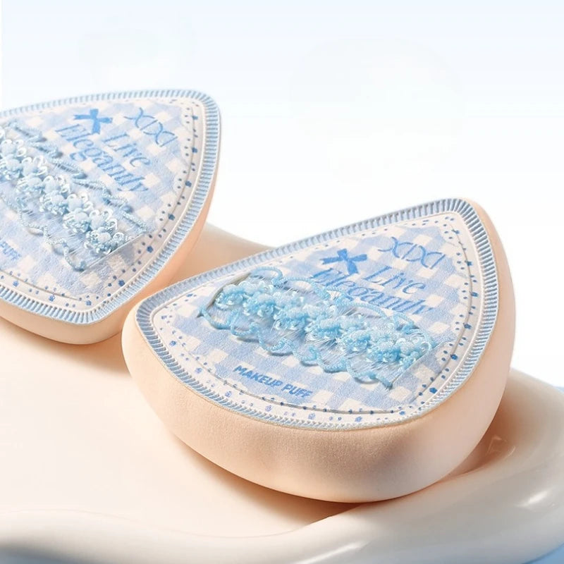 Blue Skin Color Makeup Sponge Wet Dry Use Extra Thick Soft Foundation Cream Powder Blending Sponge Face Cosmetic Applicator Tool