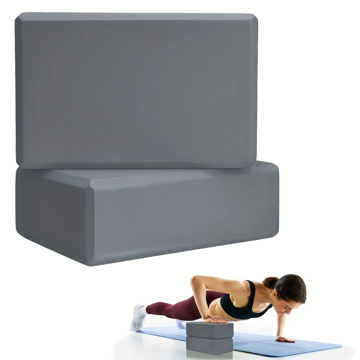 2/3/4PCS Yoga Blocks Made from High-Density Foam Lightweight Supportive And Odor-Free - Essential Yoga Belt Yoga Gear for Women