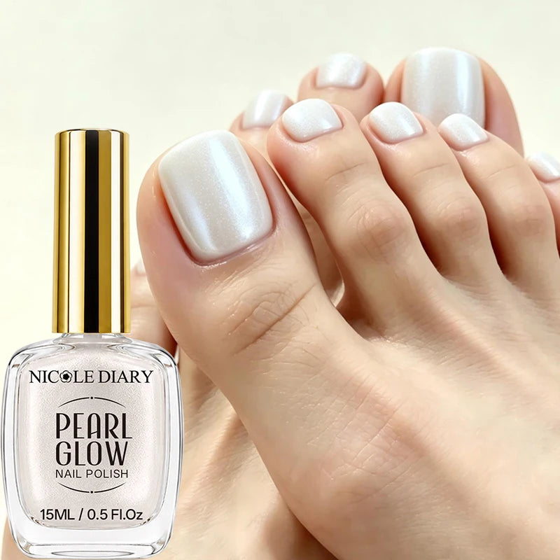 NICOLE DIARY 15ml Metallic Nail Polish Iridescent Flash Gloss Finish Quick Air Dry No Lamp Cure High Pigment Easy Application