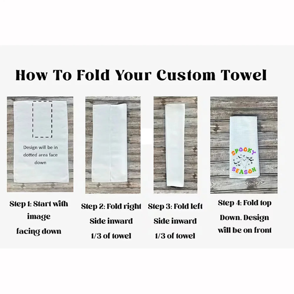 Custom 1Pcs Halloween Theme Dish Towel Tea Towel Halloween Kitchen Decor Fall Gift for Mom Dish Towel Party Table Accessories