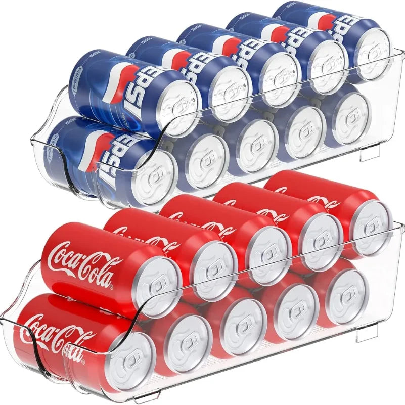 1/2pcs Kitchen Storage Can Organizer Soda Can Dispenser Refrigerator Freezer Storage Accessory for Kitchen Organization