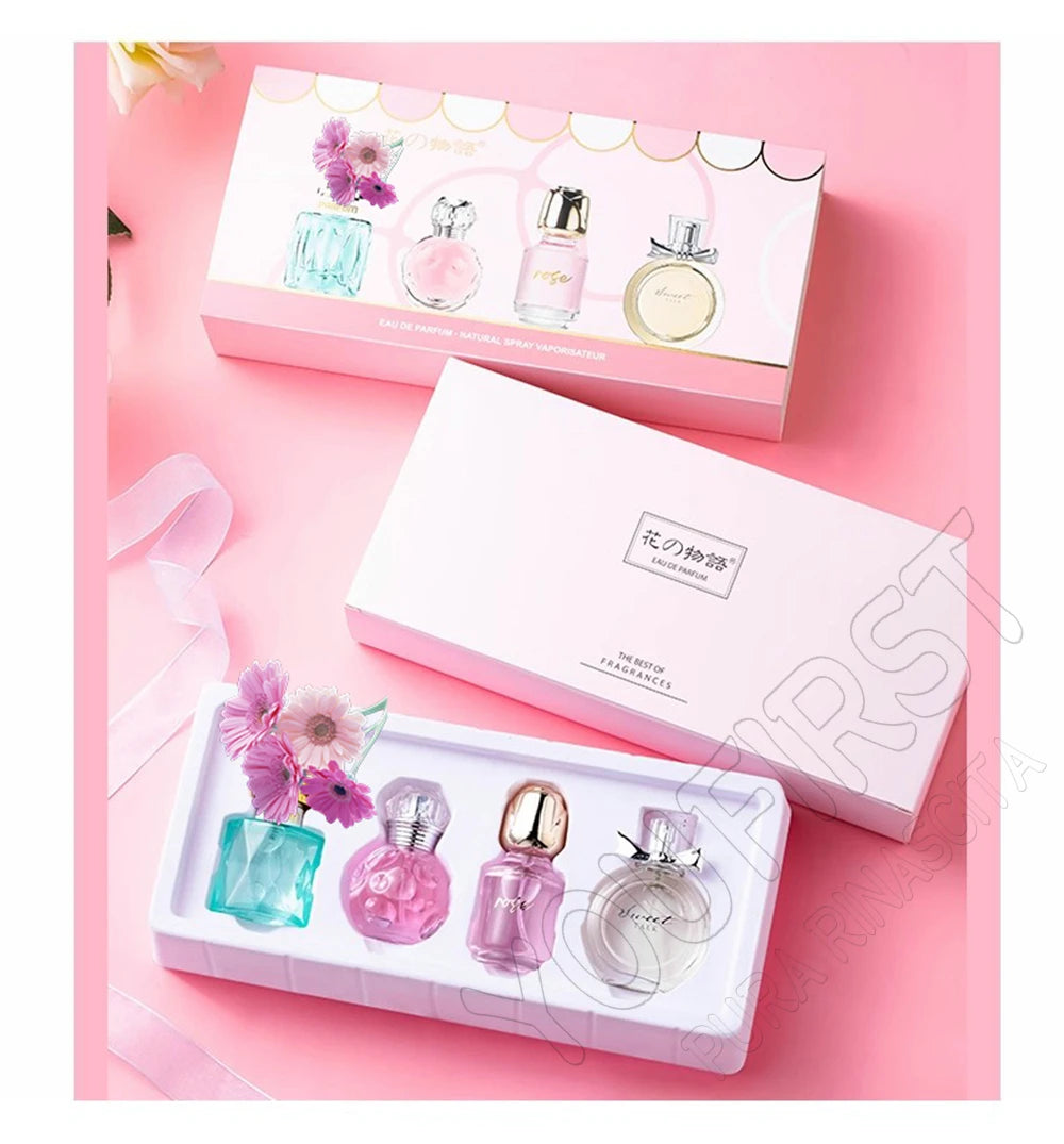 Original Brand Perfume Women Eau De Parfum Femme 100ml Importados Perfumes And Colognes Floral Scent Spray Gift Box 4Pcs Set