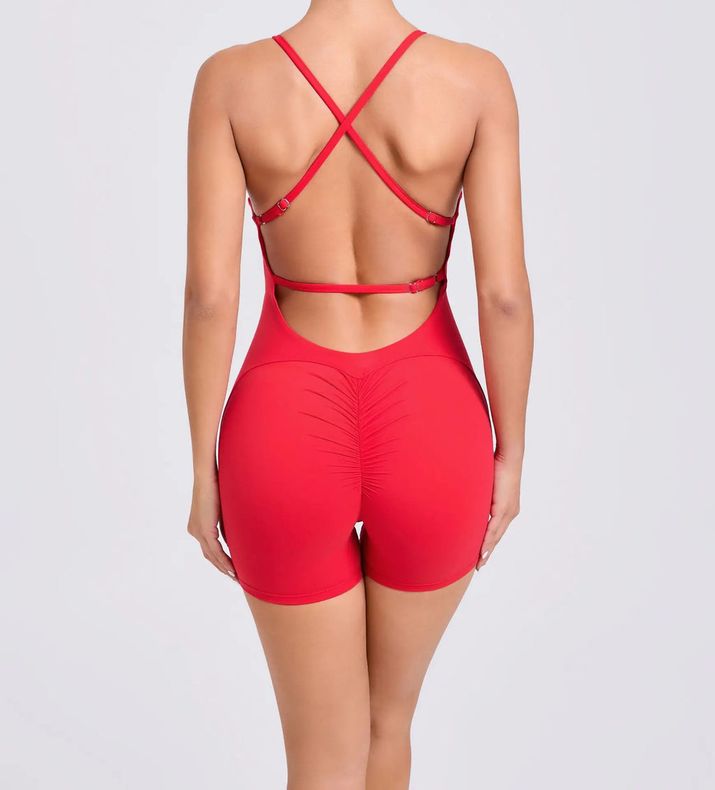 Cloud Rise Yoga SEXY Sports Jumpsuit Women Gym Fitness Playsuit Training Rompers Female Workout Bodysuits Lady Backless Overalls