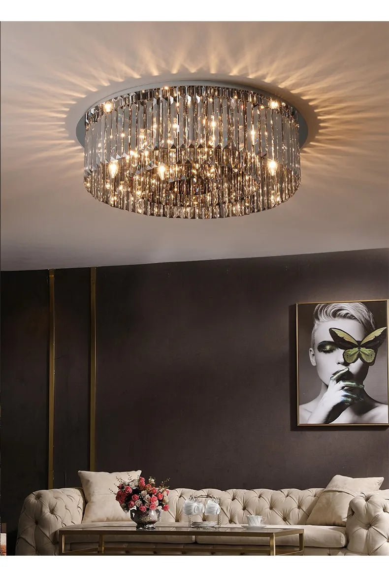 Modern Crystal for Dining Room Led E14 BULBS K9 Crystals Lighting Lamp Living Room Ceiling Light
