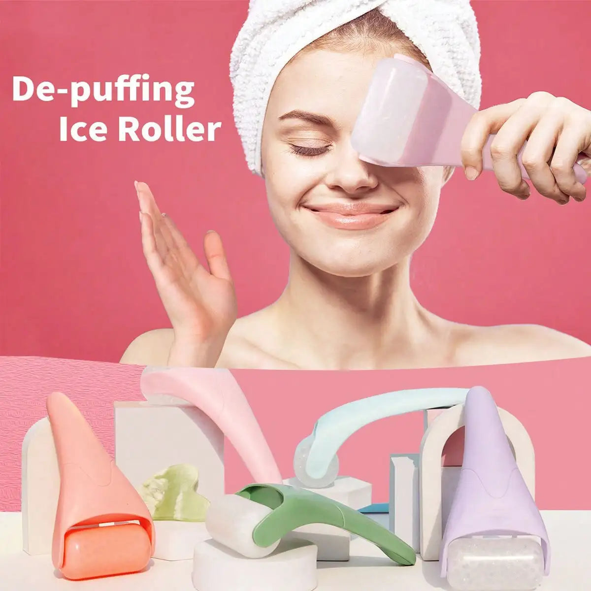 1 ice roller massage device - facial ice head roller - beauty ice pack beauty tool