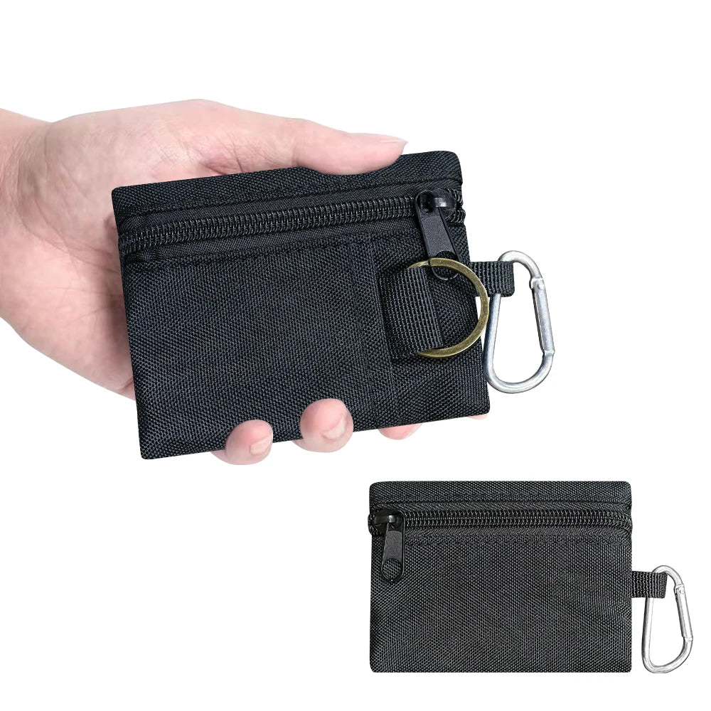 1PCS Mini Tactical Wallet Men's EDC Molle Pouch Portable Key Card Case Coin Purse Hunting Bag Zipper Pack Multifunctional Bag