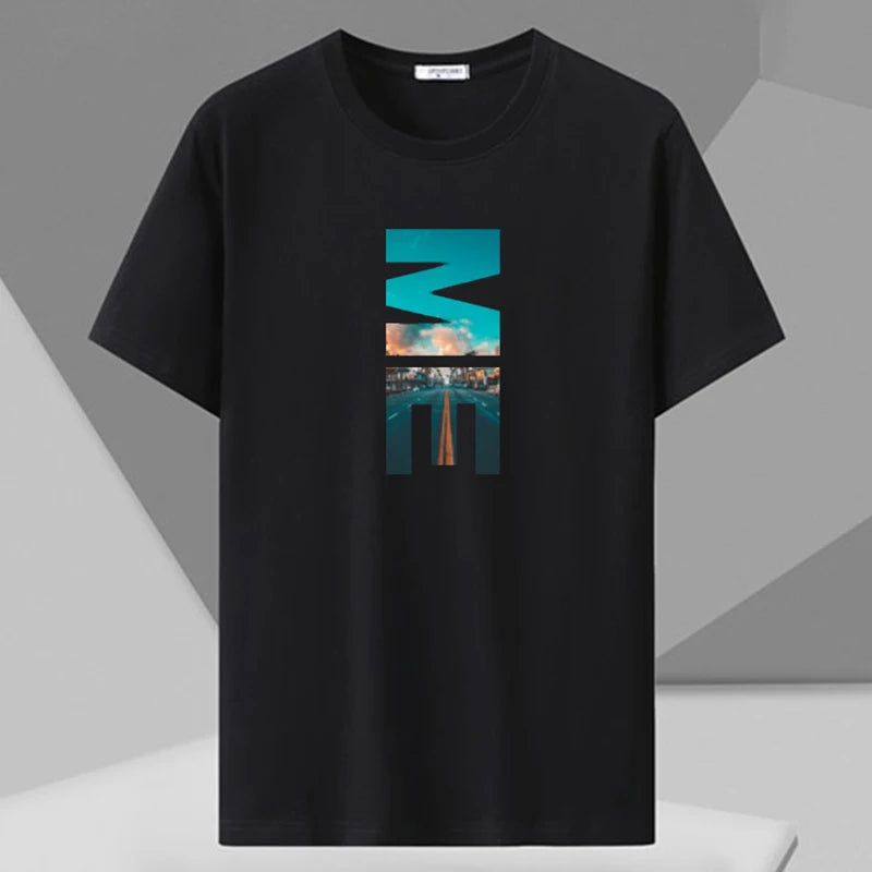 Men's Printed T-shirt Plus Size 110-180kg Loose Short Sleeve Tee Oversized Tops 5XL 6XL 7XL Big Size Men Clothing 티셔츠 Camiseta