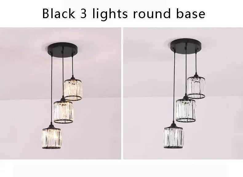 Indoor Lighting Modern Lustre Light Fixtures Crystal Hanging Lamp Led Chandeliers Living Room Bedroom Kitchen Dining Room Decor