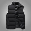 Male Stand Up Collar Vest Men Fashionable and Casual Waistcoats Thick New Vest for Autumn and Winter Men Cool and Warm Clothes