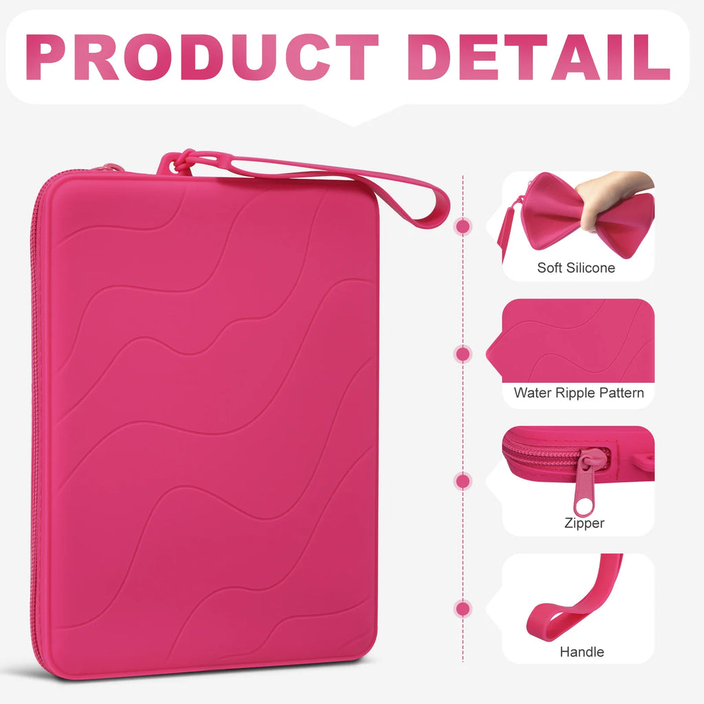 6-7 Inch Silicone Clutch for 7" Kindle Paperwhite and Kindle Colorsoft Signature Edition,6 inch K-indle,Kobo,Nook E-Reader Bag
