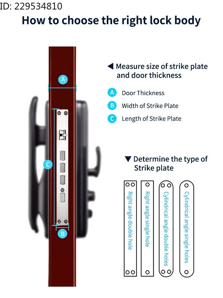 Face Recognition Unlock Digital Door Lock With FIngerprint Password Unlock Keyless Electronic Door Lock