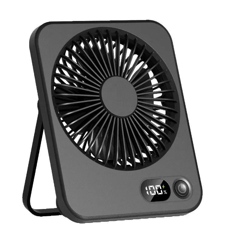 2025 New Small Fan Handy Charging Long Life Ultra-thin Desktop Fan Large Wind Super Quiet Folding Handheld Table Fan