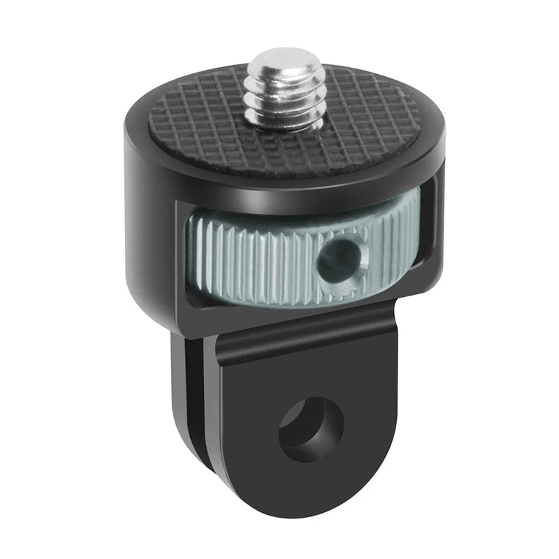 360 Rotating Mini Tripod Adapter 1/4 Inch Screw CNC Aluminum Locking Mount for GoPro12 11 POCKET 2 FIMI PALM 2 Insta360 X3 Osmo