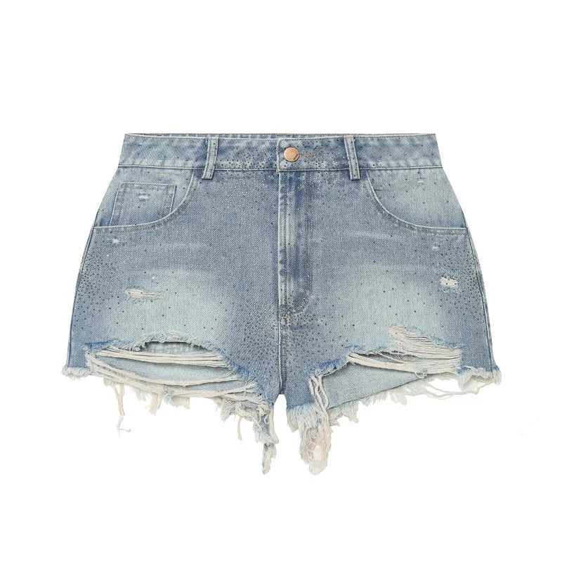 MUJER Denim Mini Shorts Women High Waist Bermuda Shorts Woman Summer Jeans Shorts for Women Streetwear Casual Women's Shorts