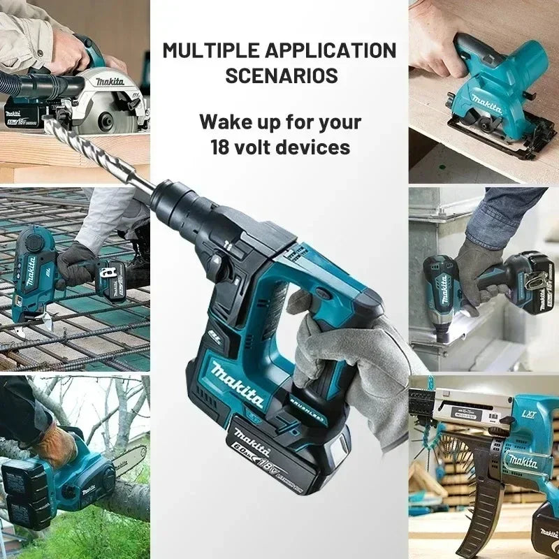100% Origina Makita 18V 5ah 6ah 9ah Powerful tool battery+charger, For makita batter lithium rechargeable impact drill household