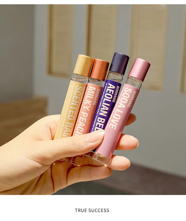 Floral Roll-On Perfume for Women & Men Long Lasting Light Fragrance Popular Scent for Young Girls Students Portable 10ml Parfum