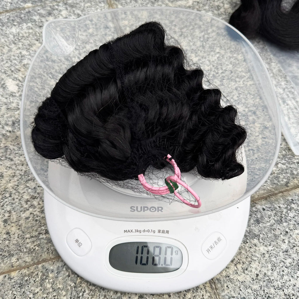 Deep Wave Crochet Hair Extensions Kinky Curly Crochet Human Hair Knotless Pre-Separated Crochet Feather Hair Extensions