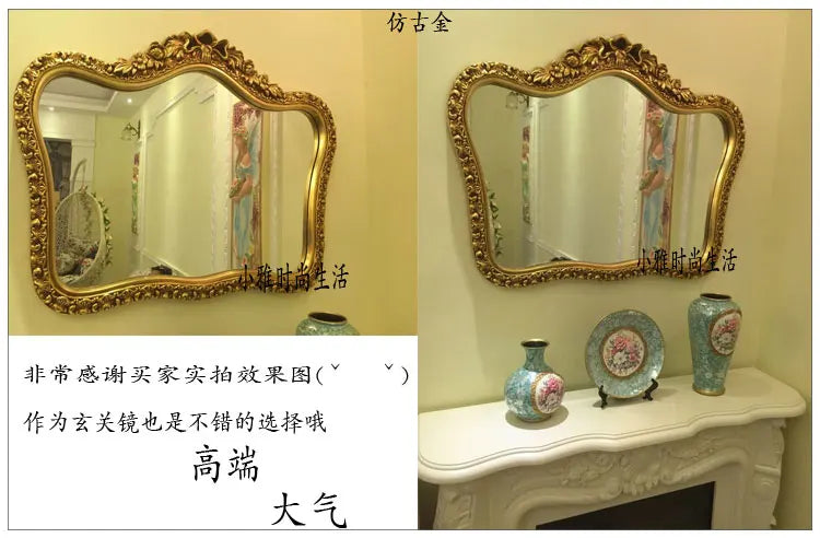 Bathroom Vanity Mirror Wall Unique European Creative Aesthetic Save Space Mirror Modern Simple Espejo Pared House Decoration