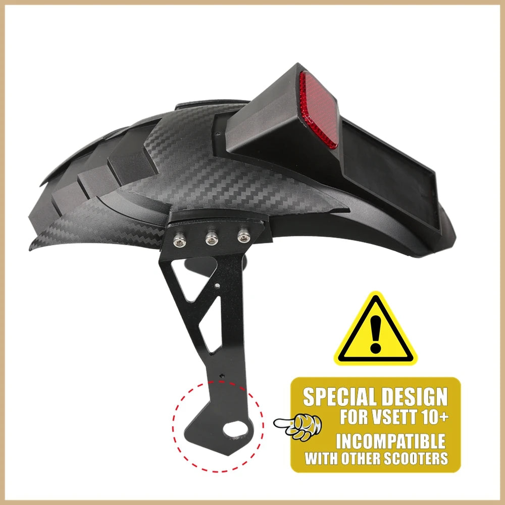 Original Upgraded Rear Mudguard for VSETT 10+ VSETT10 Plus Electric Scooter Fender Wheel Cover Tyre Wing Mud Guard Splash Board