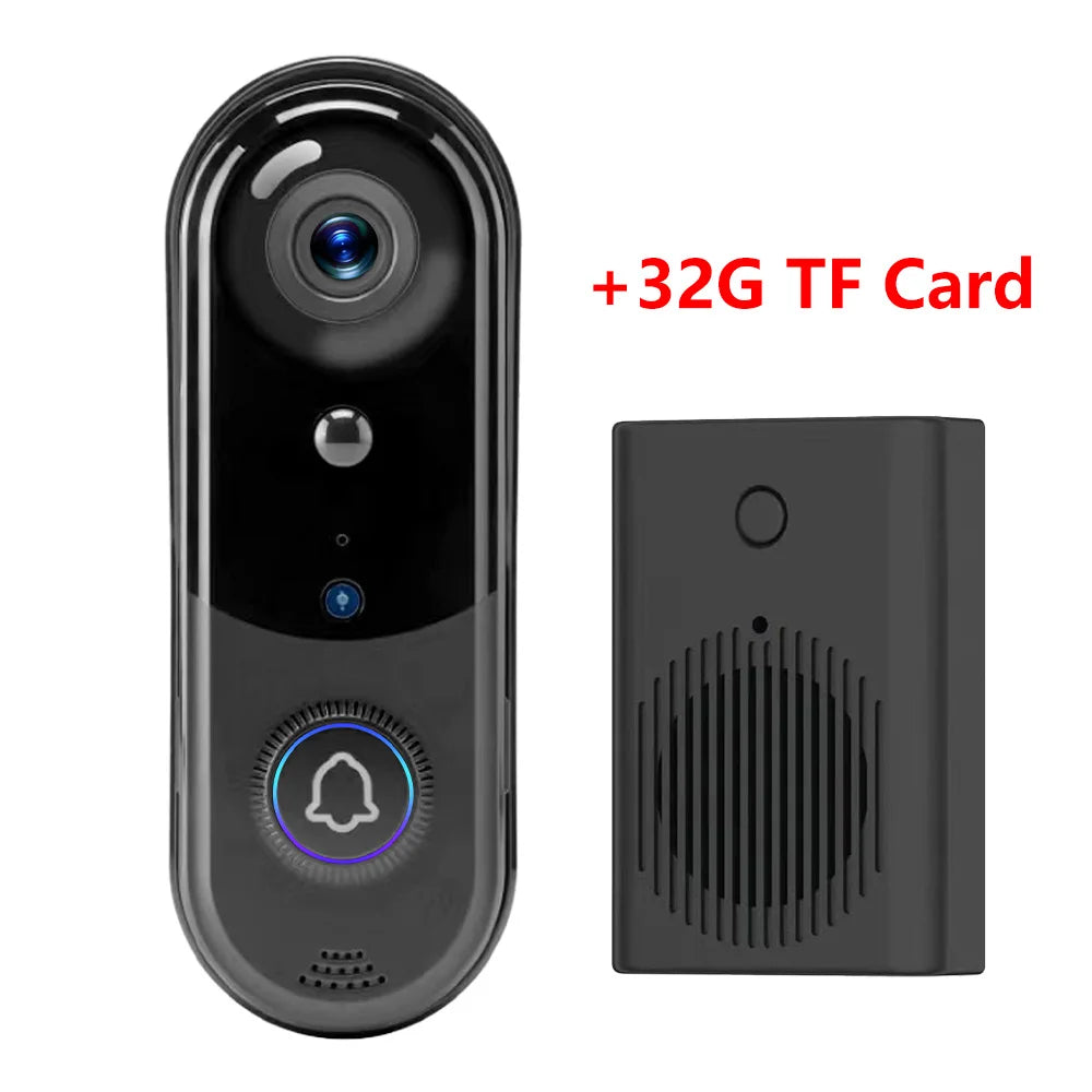 1080P FHD Wireless WiFi Battery Video Doorbell Camera with Chime, Human Detection, Real-time Alert, 2-way Audio, IP65 Waterproof