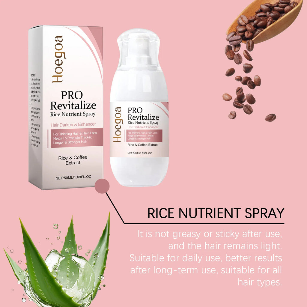 Fermented Rice Water Hair Growth Essential Hair Re-g-rowth Oil Scalp Treatment Hair Fall Control Serum Plant Dense Hair Spray
