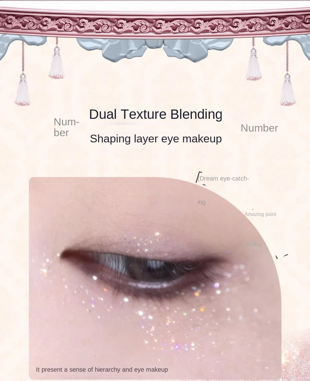 Flower Knows Liquid Eyeshadow Swan Ballet Glitter Quick-Dry Long-Lasting Waterproof Shimmer for Eyes Makeup 4g