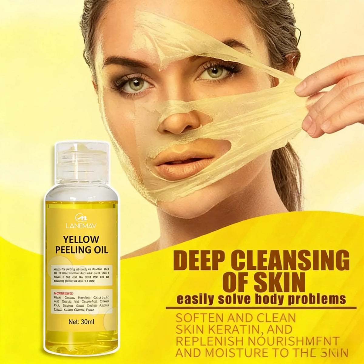 Yellow Peeling Oil Body Cleansing Exfoliation For Tender Glowing Skin Finger Joint Whitening Moisturizing Care Beauty Products