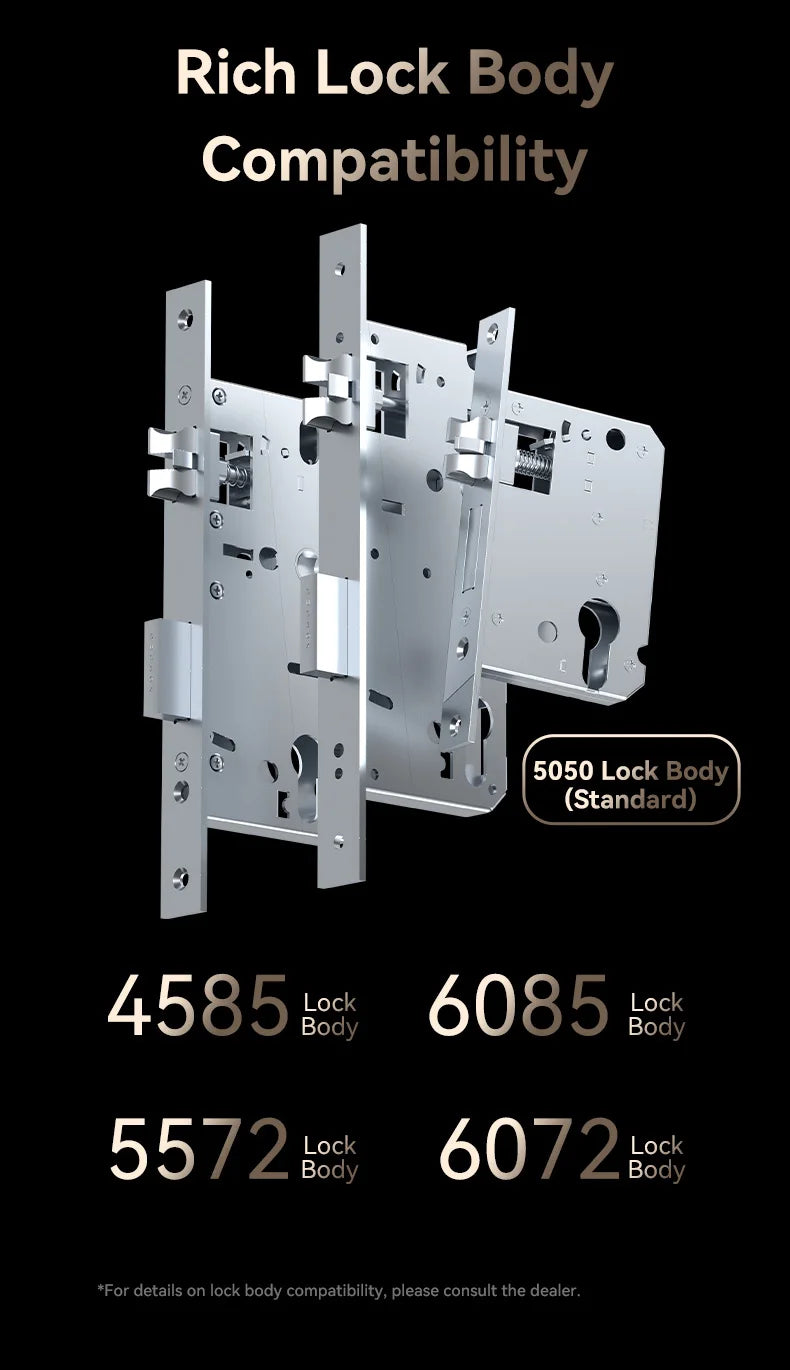 Tuya WiFi Fingerprint Doorbell Smart Door Lock with Push Pull Mechanism Aluminum Alloy 5050 Pin Code Keyless Lock