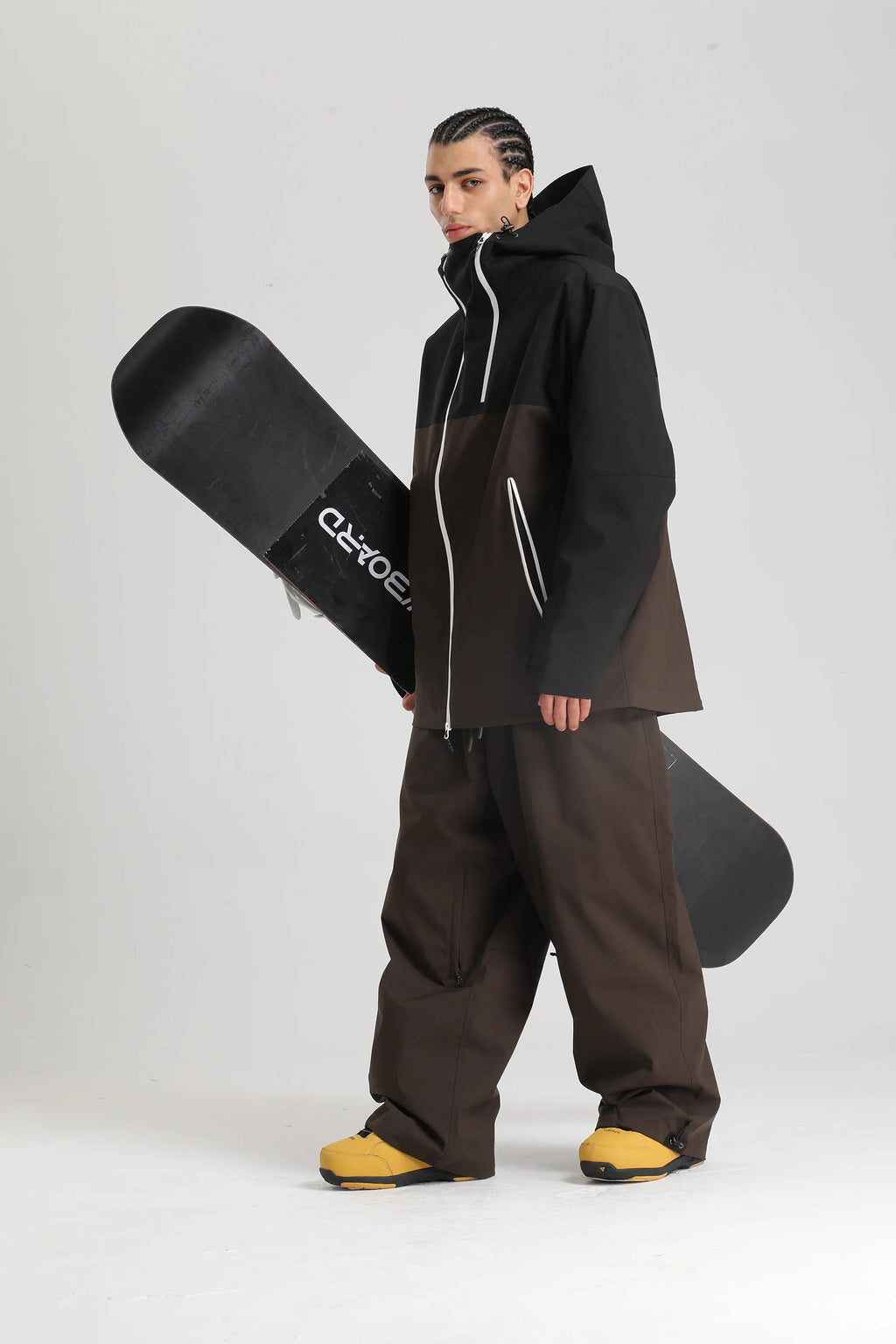 Gsou Snow 2025 Unisex Color-Block Ski Suit Loose Fit Snowboard Waterproof Windproof Breathable Professional Winter Outdoor Wear